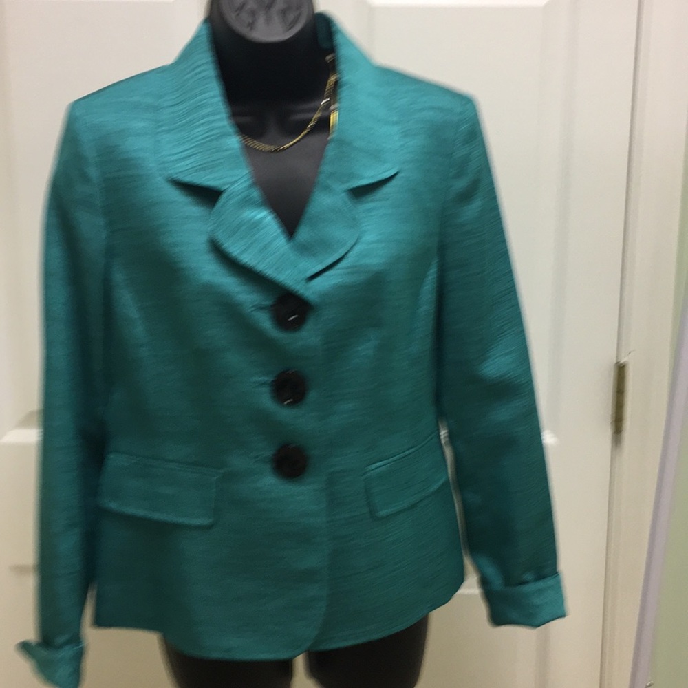 Kasper 3 Button, Collared Blazer, Size 8 - image 1